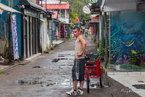 Costa Rica, local people in Tortuguero Village