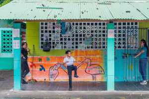 Costa Rica, local people in Tortuguero Village