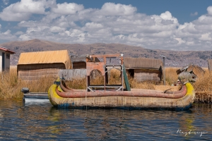 View of the Lake Titicaca Floating Islands of Peru, 1 of 2