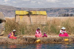 View of the Lake Titicaca Floating Islands of Peru, 2 of 2