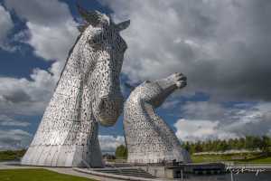 The Kelpies  between Falkirk and Grangemouth in Scotland.